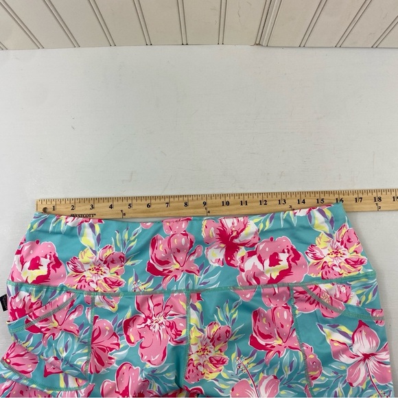 Simply Southern Women’s Pink Blue Tropical Floral Print Leggings NWT Sz XXL‎ - Picture 9 of 13